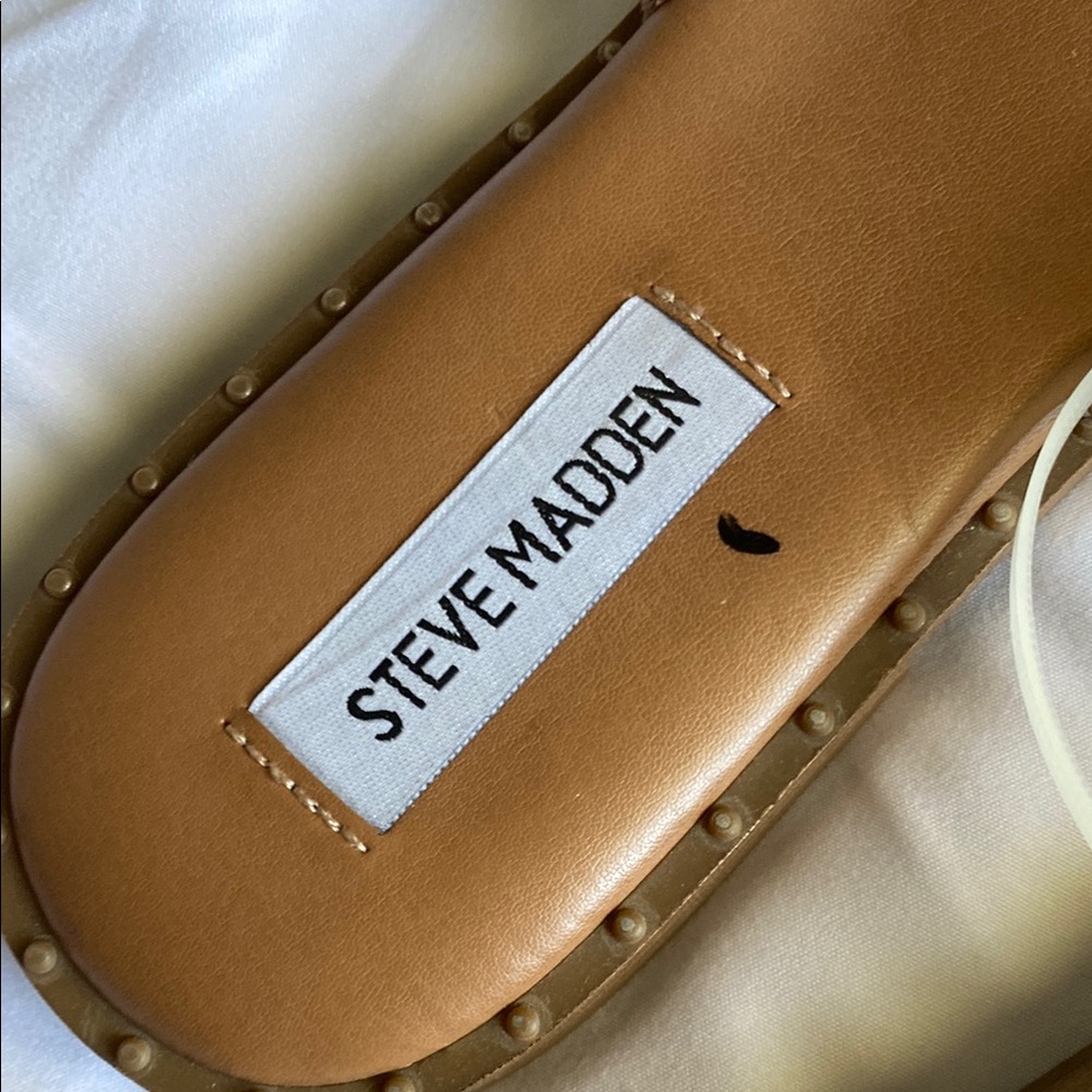 Steve Madden Tan Sandals with Sparkling Straps - Picture 4 of 5